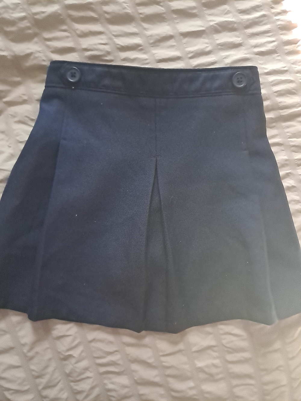 Classic Navy Pleated Women's Skirt